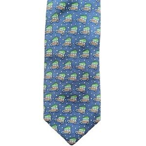 NWT VINEYARD VINES‎ Woody & Tree Navy Blue Holiday Christmas Preppy Tie